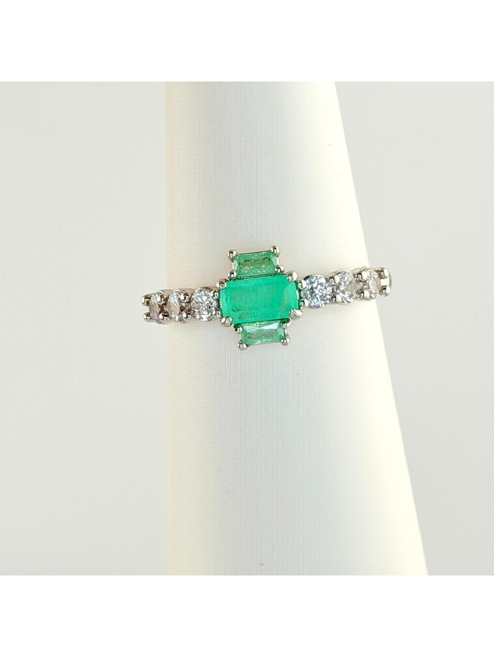 Bomb Party Ring Sz 11 "She's Always Different" Mint Green Tourmaline +Quartz